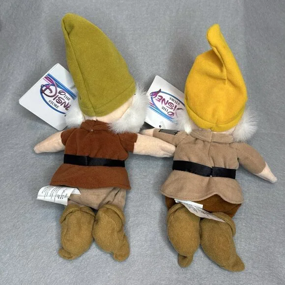 Snow White 7 Dwarfs Prince Witch Disney Store Bean Bag Plush Stuffed Set of 10 - Picture 12 of 16